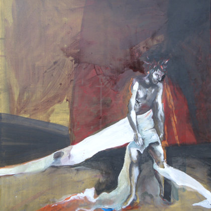 10. Station - Jesus wird seiner Kleider beraubt, 150 x 135 cm, Acryl auf Leinwand, 2007
