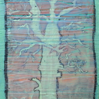 Eiche, 18 x 13 cm, Mischtechnik auf Leinwand, 2015