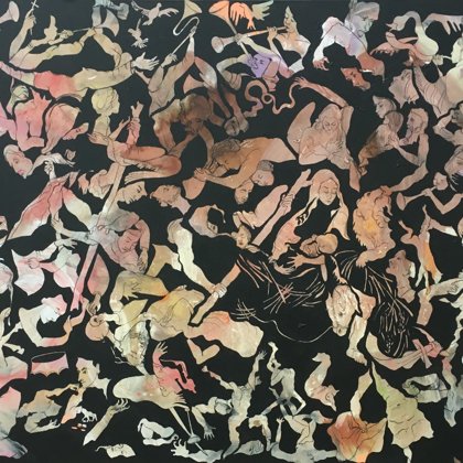 Bund, 160 x 200 cm, Acryl udn Kohle auf Leinwand, 2017, verkauft