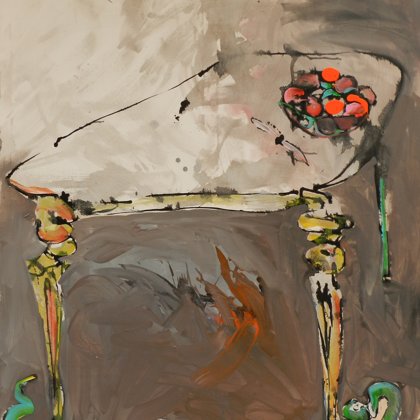 Das Mahl I, 160 x 130 cm, Acryl auf Leinwand, 2011