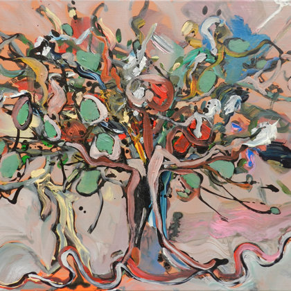 Baum V, 50 x 60 cm, Acryl auf Leinwand, 2011