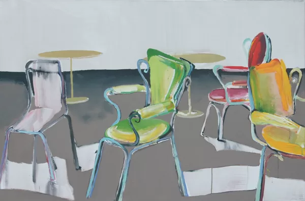 Sitzrichtungen, 90 130 cm, Acryl auf Leinwand, 2010