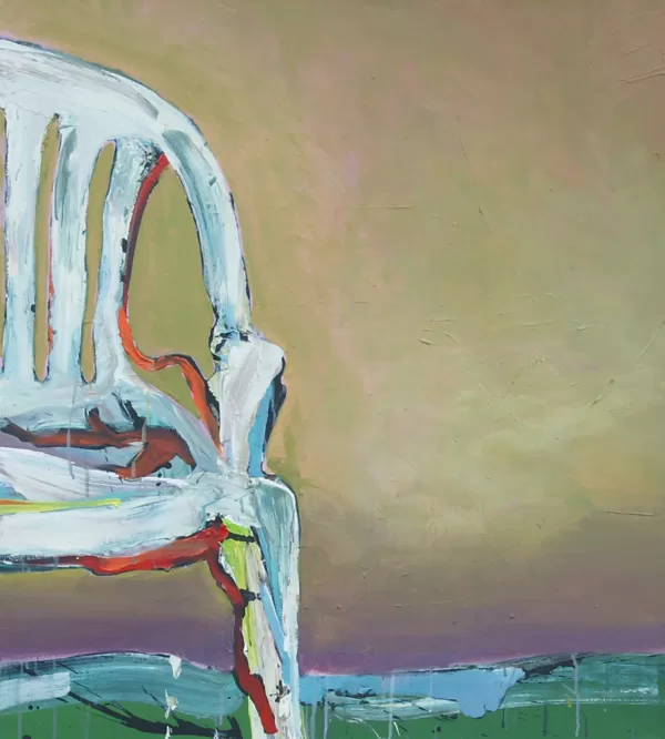 Halber Plastikstuhl II, 100x 90 cm, Acryl auf Leinwand, 2010