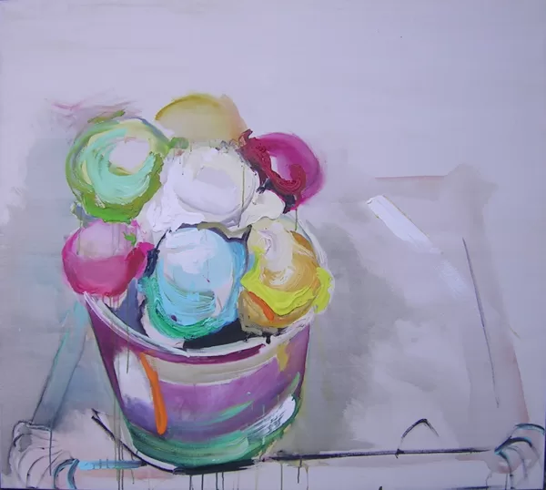 Eiscreme I, Acryl auf Leinwand, 135 x 150 cm, 2009