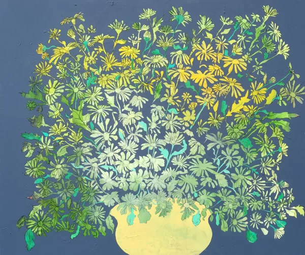 Mageritten II, 110 x 130 cm, Acryl und Kohle auf Leinwand, 2019