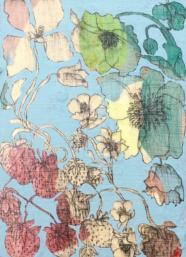 Sommer, 18 x 13 cm, Mischtechnik auf Leinwand, 2020, verkauft 