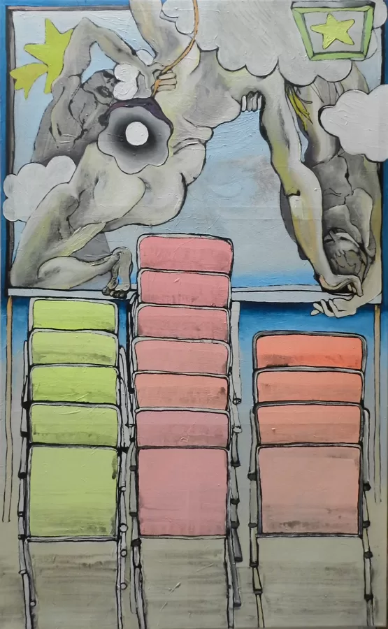  o.T., 210 x 130 cm, Acryl auf Leinwand, 2013